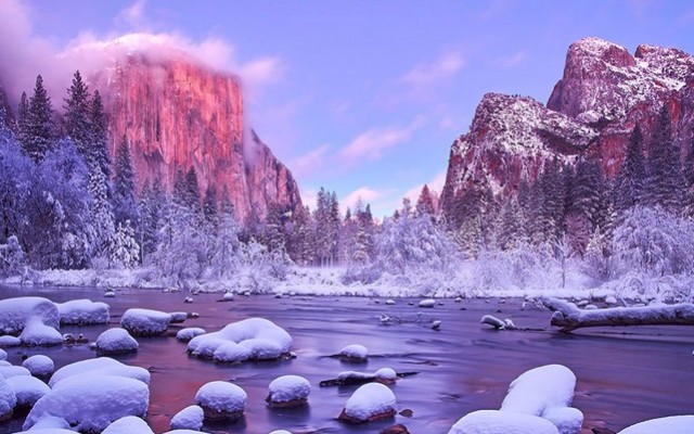 Csodálatos helyek a világon havazás előtt és után