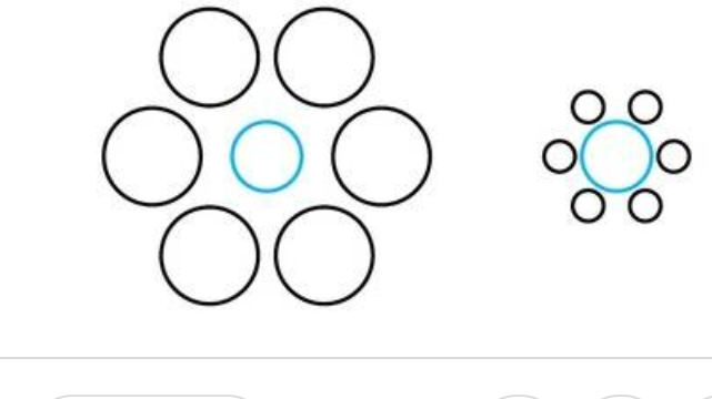 Melyik kék kör a nagyobb?