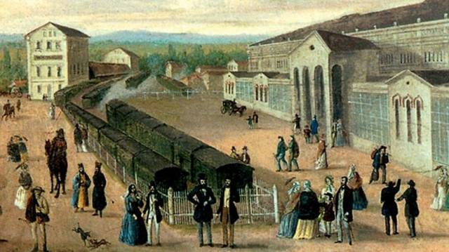 Melyik két várost kötötte össze az első magyar vasútvonal 1846-ban?