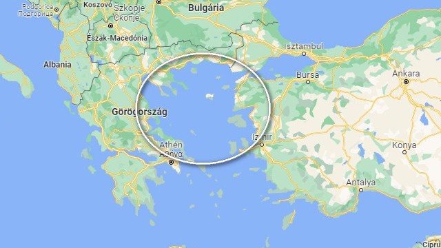 Ez a tenger Görögország és Törökország között található.