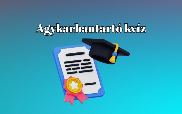 Okosabb vagy az átlagnál? Tedd próbára magad ezzel a napi kvízzel és gyűjts be legalább 8 pontot